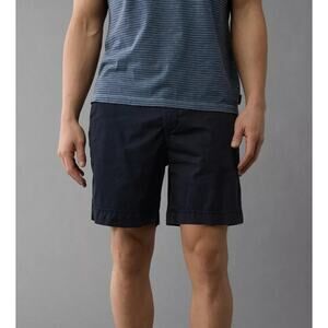 American Eagle Mens Classic Flex Shorts 31 Navy Blue Casual Everyday Relaxed